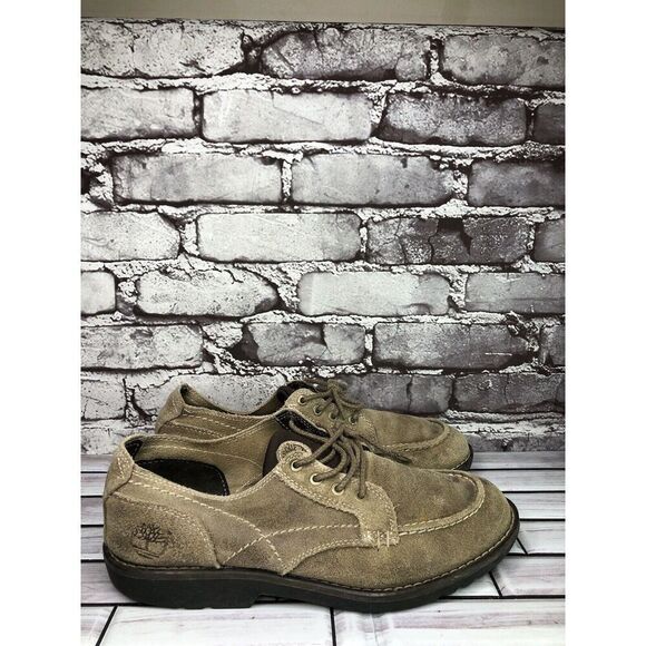 Timberland Earth Keepers Taupe Oxfords Moc Toe Lace Up Shoes Men Sz 8.5M US/42EU - Picture 10 of 15
